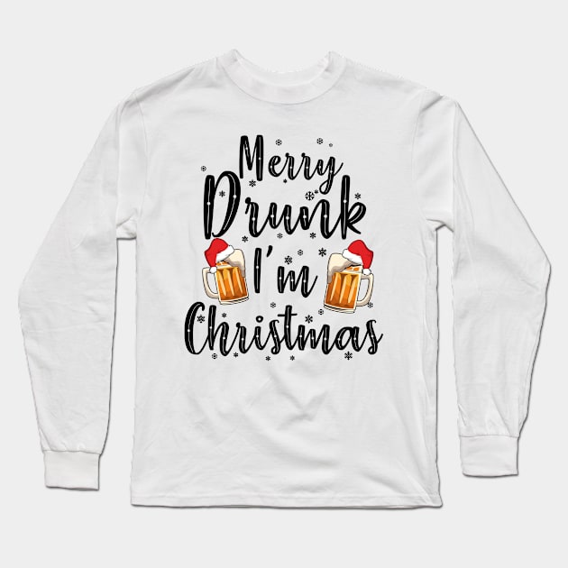 Beer Christmas. Merry Beermas Long Sleeve T-Shirt by KsuAnn